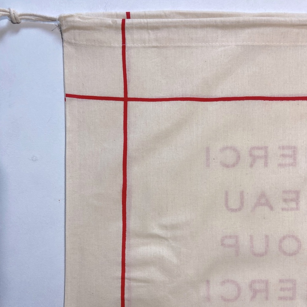 Clare V Merci Beau Coup Large French Dust Bag set of 3 Anthropologie Cream Red - Picture 9 of 15